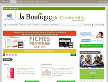 Tablet Screenshot of boutique.centre-inffo.fr